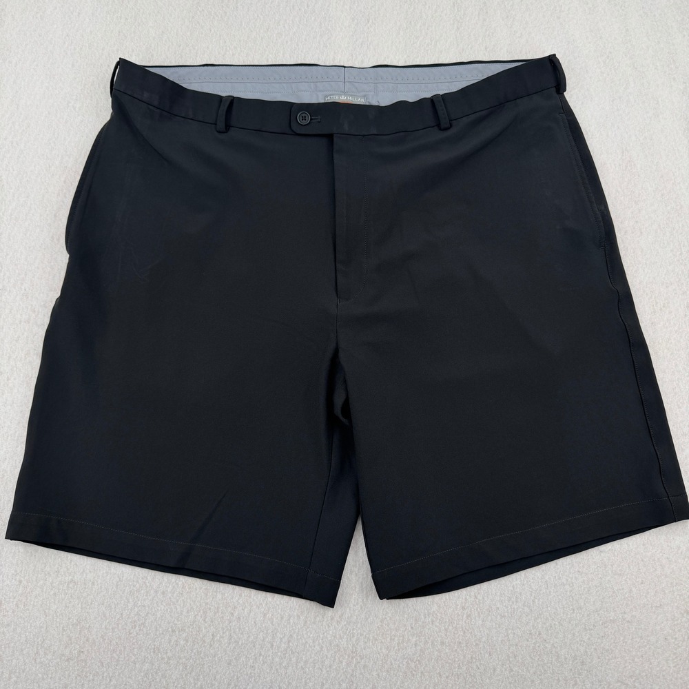Peter Millar Wicking Performance Golf Shorts Mens 40 Black Stretch Crown Sport